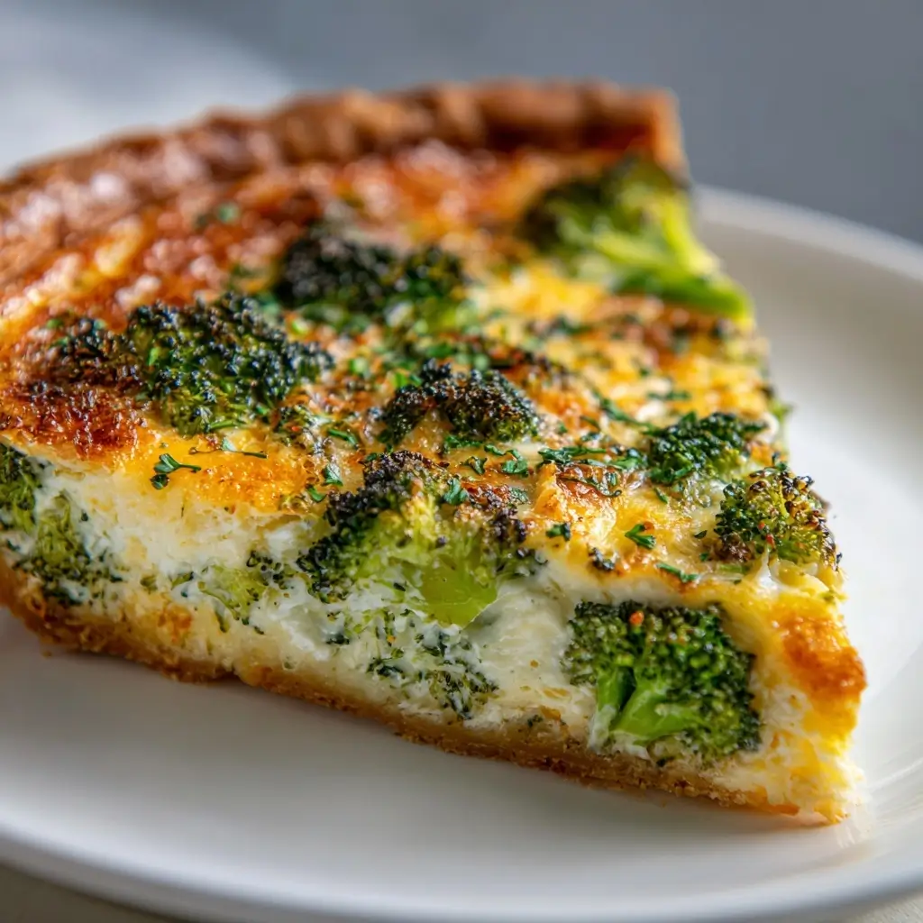 Broccoli Cheddar Quiche
