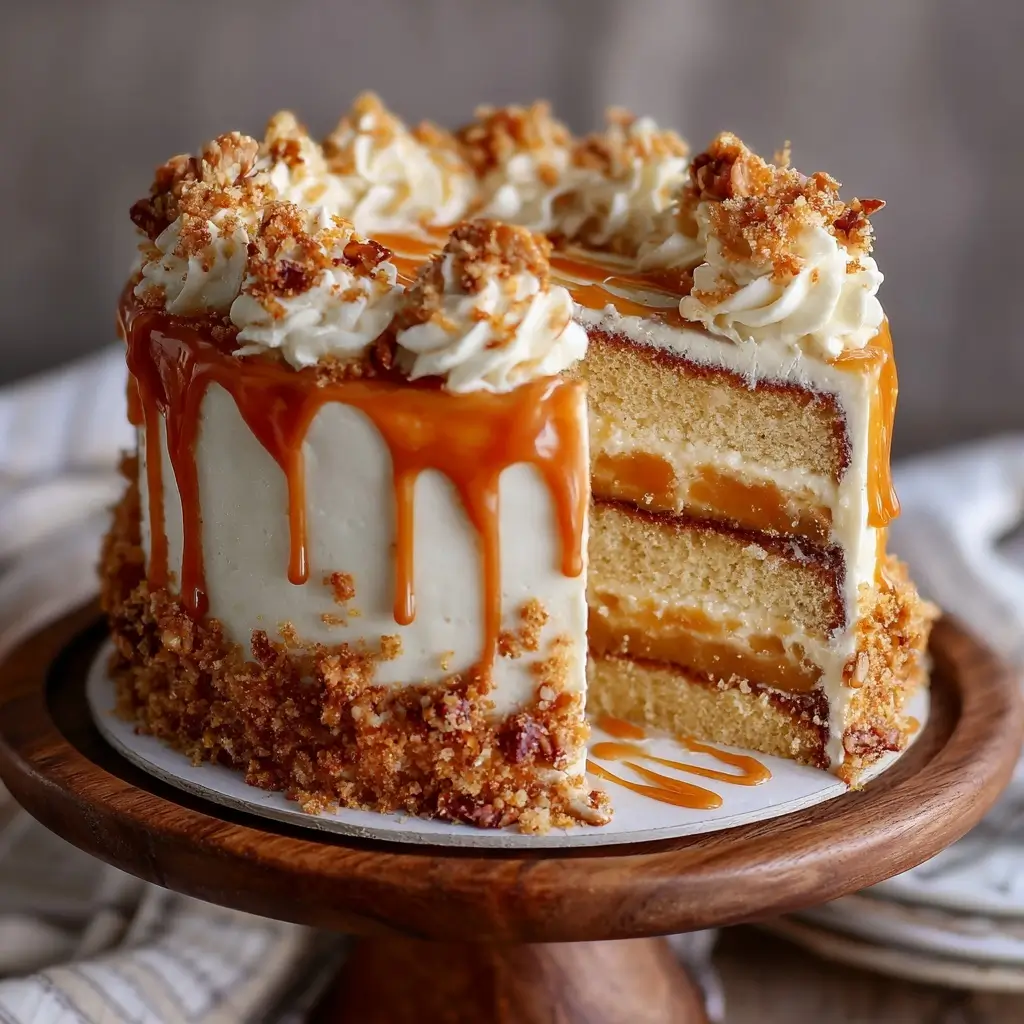 Brown Sugar Caramel Cake with Whipped Frosting