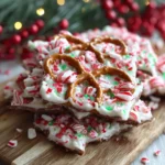 Candy Cane Pretzel Bark