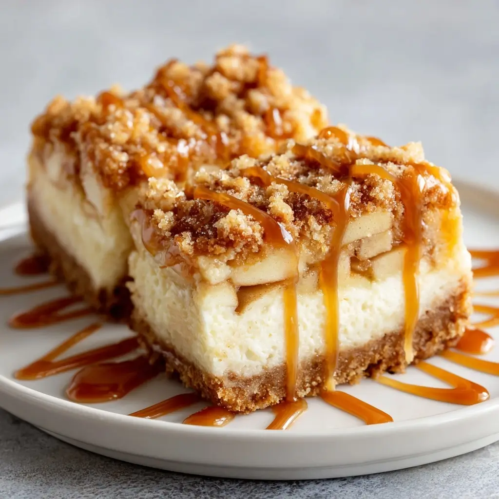Caramel Apple Cheesecake Bars