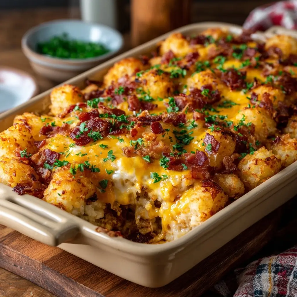 Chicken Bacon Tater Tot Bake