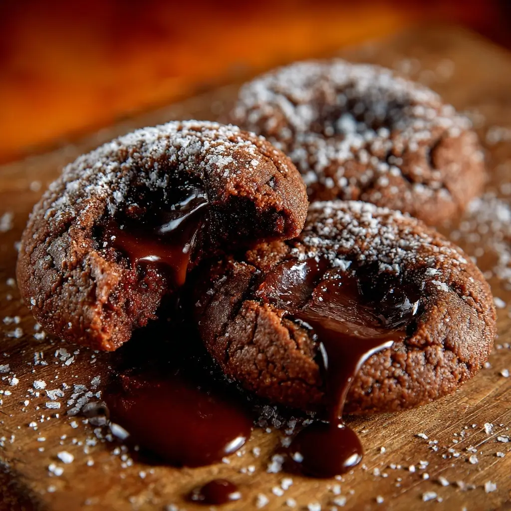 Chocolate Lava Cookies with Gooey Centers