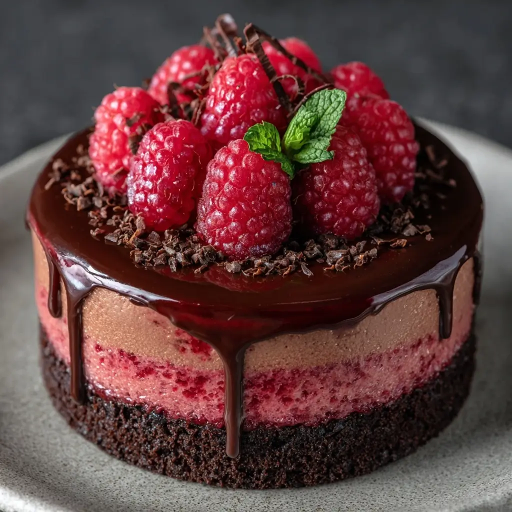 Chocolate Raspberry Mousse Cake