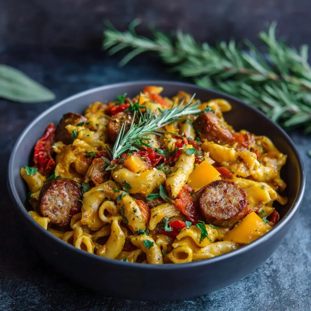 Delicious Autumn Sausage Pasta Squash