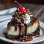 Hot Fudge Sundae Brownie Cheesecake