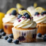 Lemon Blueberry Cupcakes with Cream Cheese Frosting