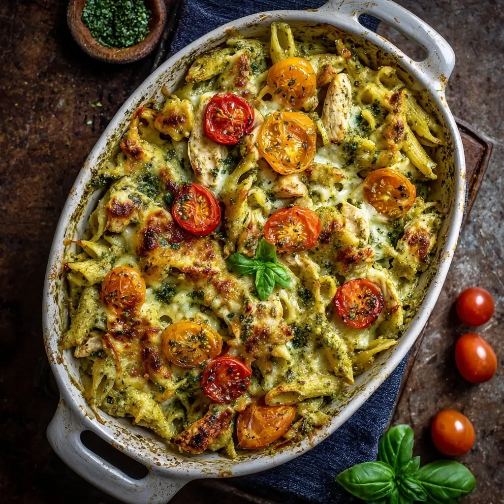 Pesto Chicken Pasta Bake