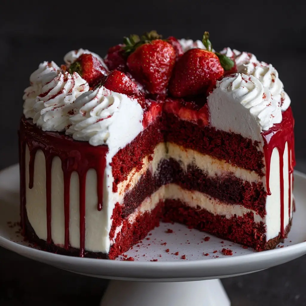 Red Velvet Cheesecake Cake