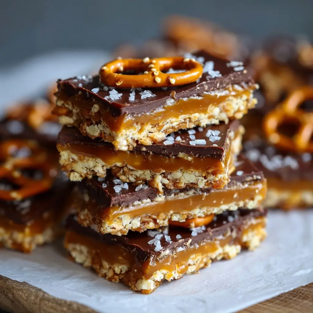 Salted Caramel Pretzel Bars