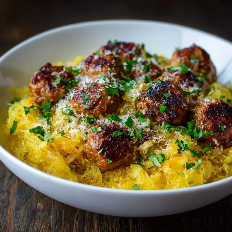 Spaghetti Squash with Meatballs