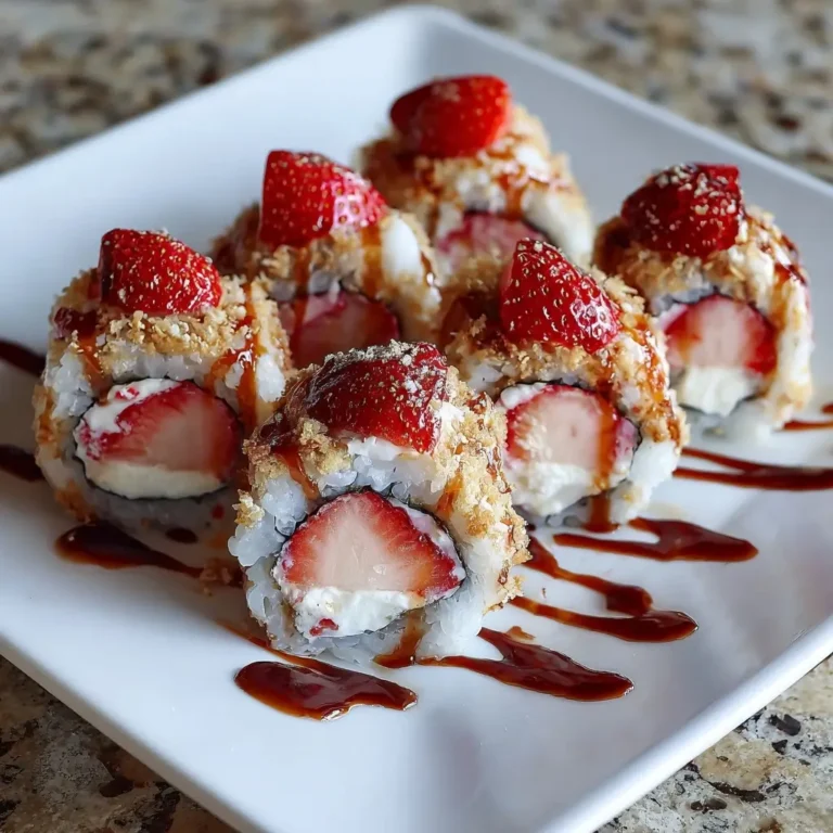 Strawberry Shortcake Sushi Rolls
