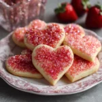 Strawberry Sugar Cookies with Sparkling Strawberry Sugar