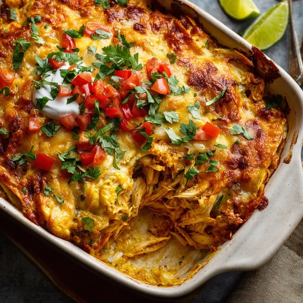 Viral Chicken Tortilla Bake