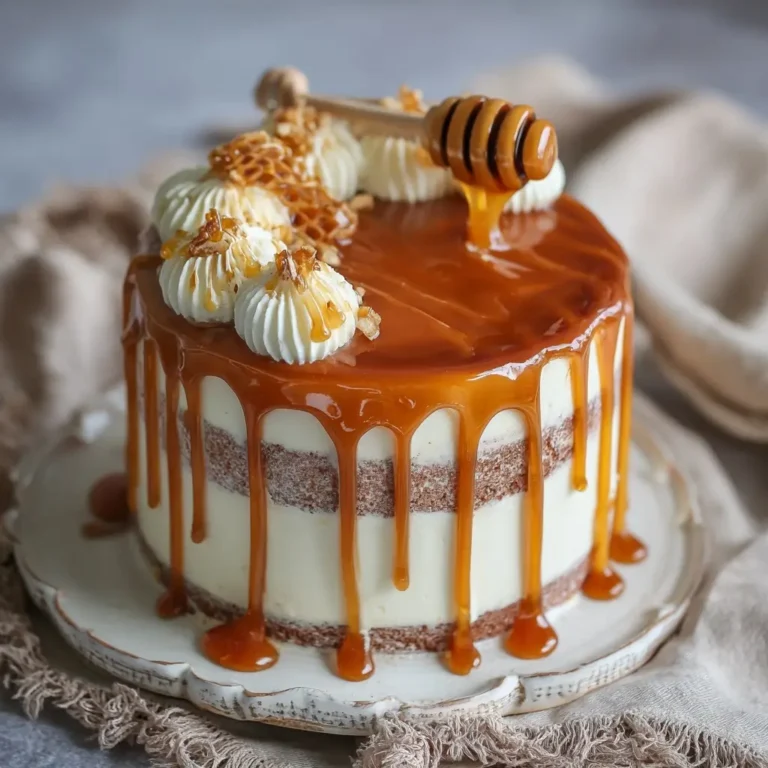 caramel Drip Honey Cake