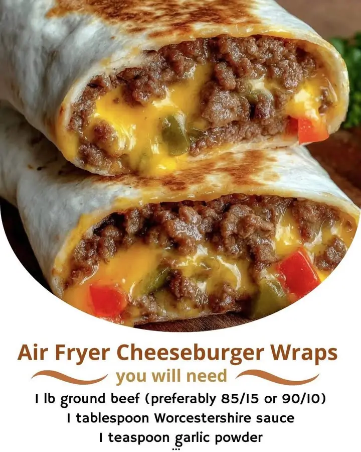 Air Fryer Cheeseburger Wraps Recipe