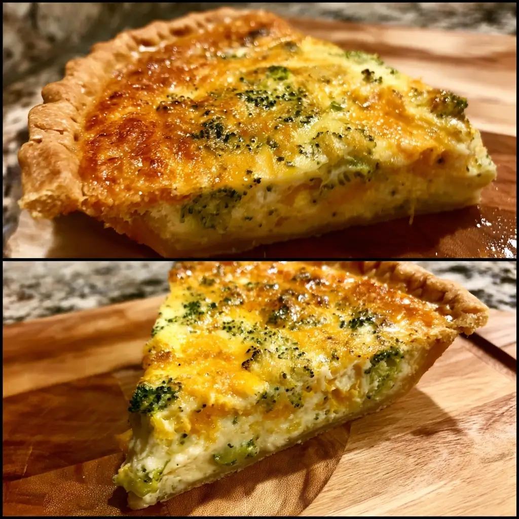 Broccoli Cheddar Quiche