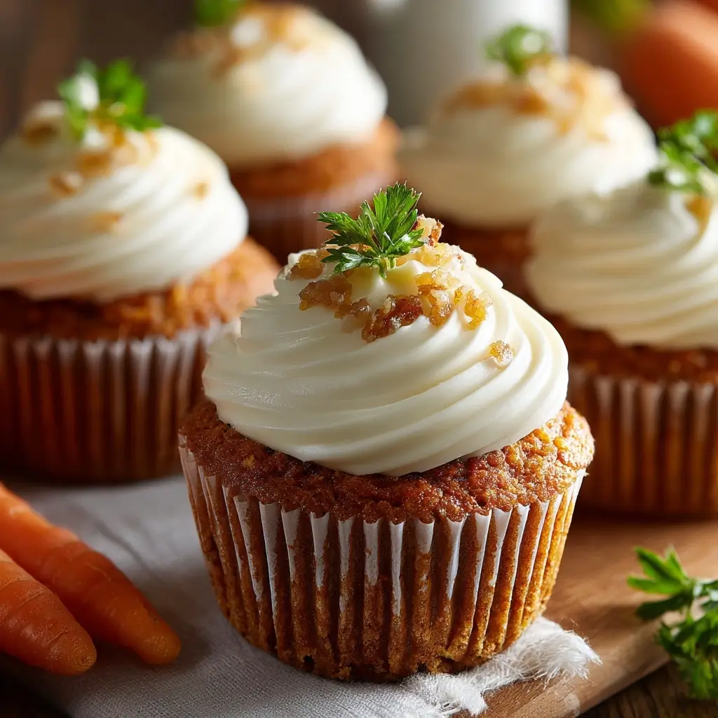 Carrot Cupcakes with Cream Cheese Frosting