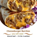 Cheeseburger Burritos
