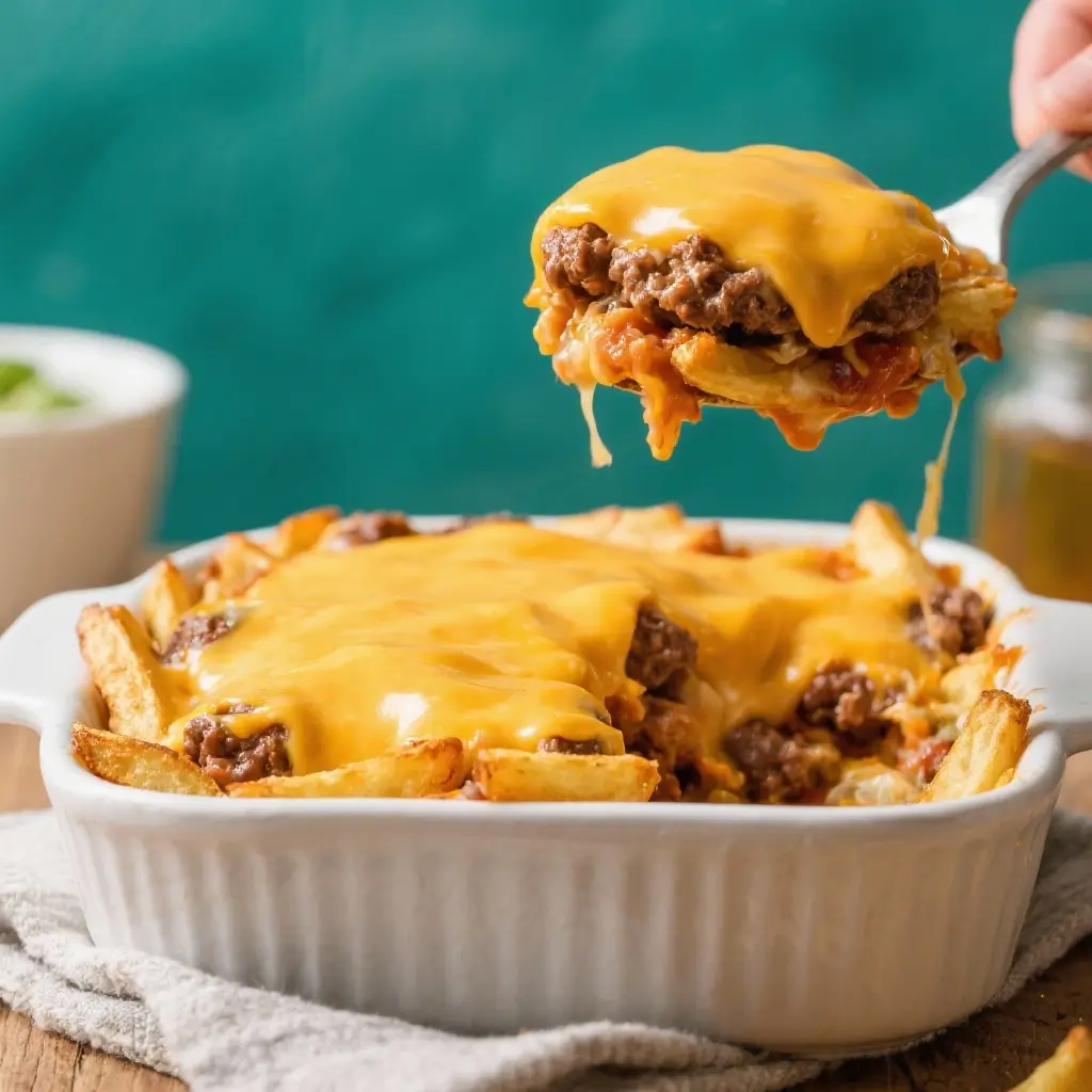 Cheeseburger French Fry Casserole