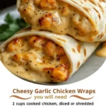 Cheesy Garlic Chicken Wraps