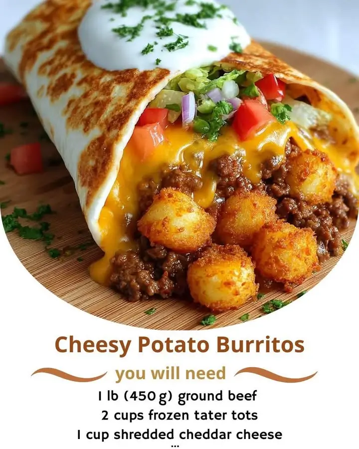 Cheesy Potato Burritos