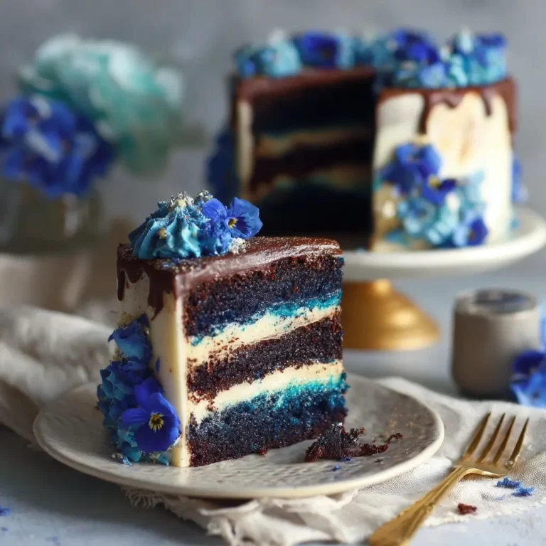 Chocolate Blue Velvet Layer Cake