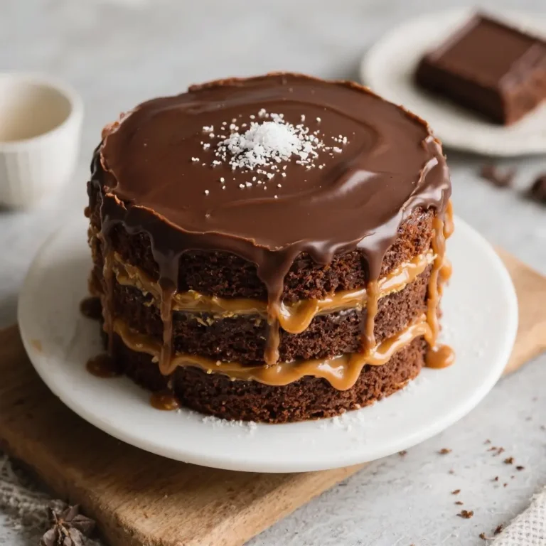 Chocolate Caramel Sea Salt Layer Cake