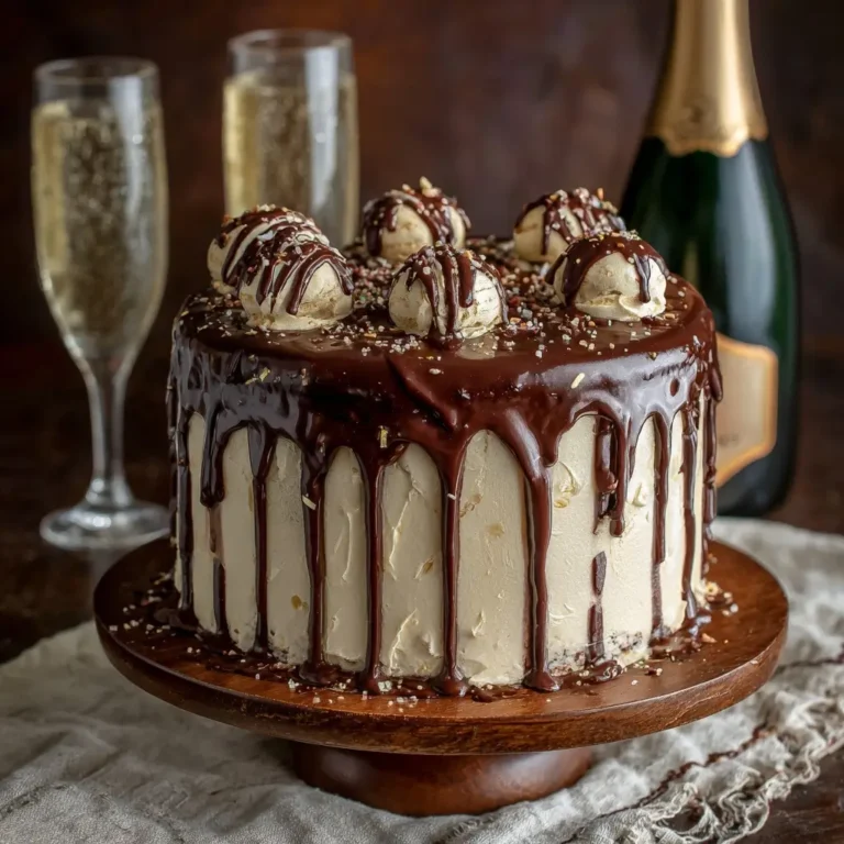 Chocolate Champagne Celebration Cake