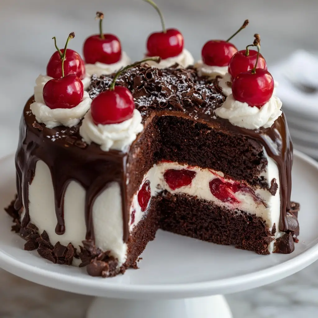 Chocolate Cherry Bomb Cake