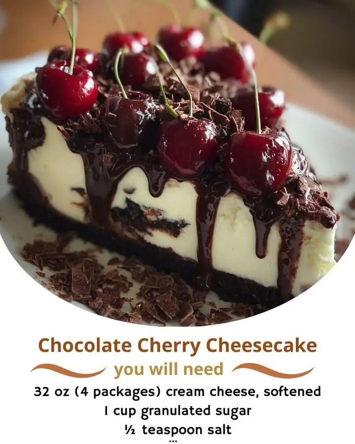 Chocolate Cherry Cheesecake