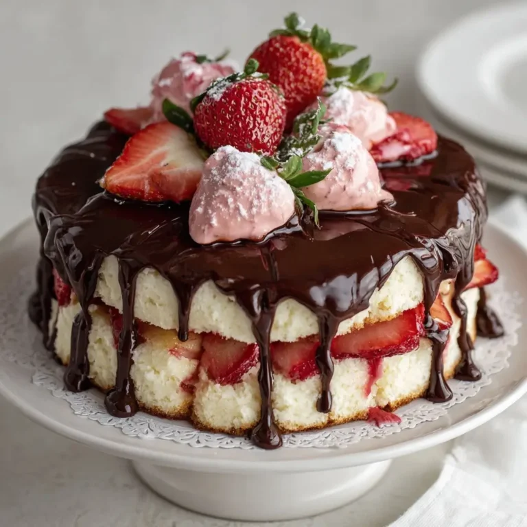 Chocolate Covered Strawberry Cheesecake Cake