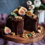 Chocolate Fig & Walnut Cake