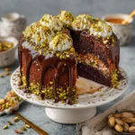 Chocolate Pistachio Cake Dubai-Style