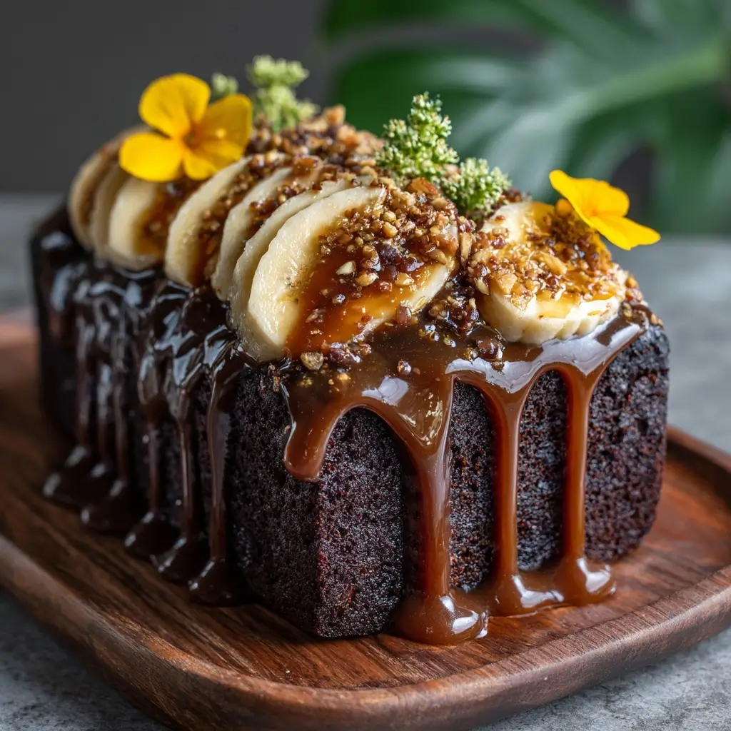 Chocolate Rum & Banana Cake