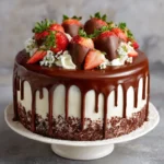 Chocolate Strawberry Drip Cake