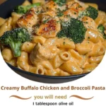 Creamy Buffalo Chicken and Broccoli Pasta