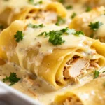 Creamy Chicken Alfredo Lasagna Roll-Ups