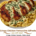Crispy Chicken Fettuccine Alfredo