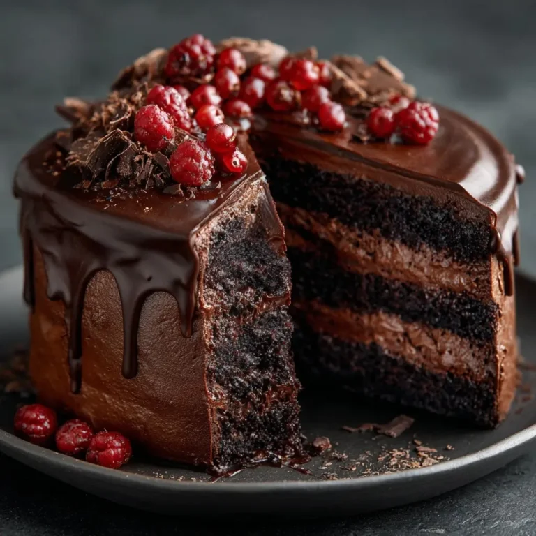 Decadent Dark Chocolate Fudge Cake