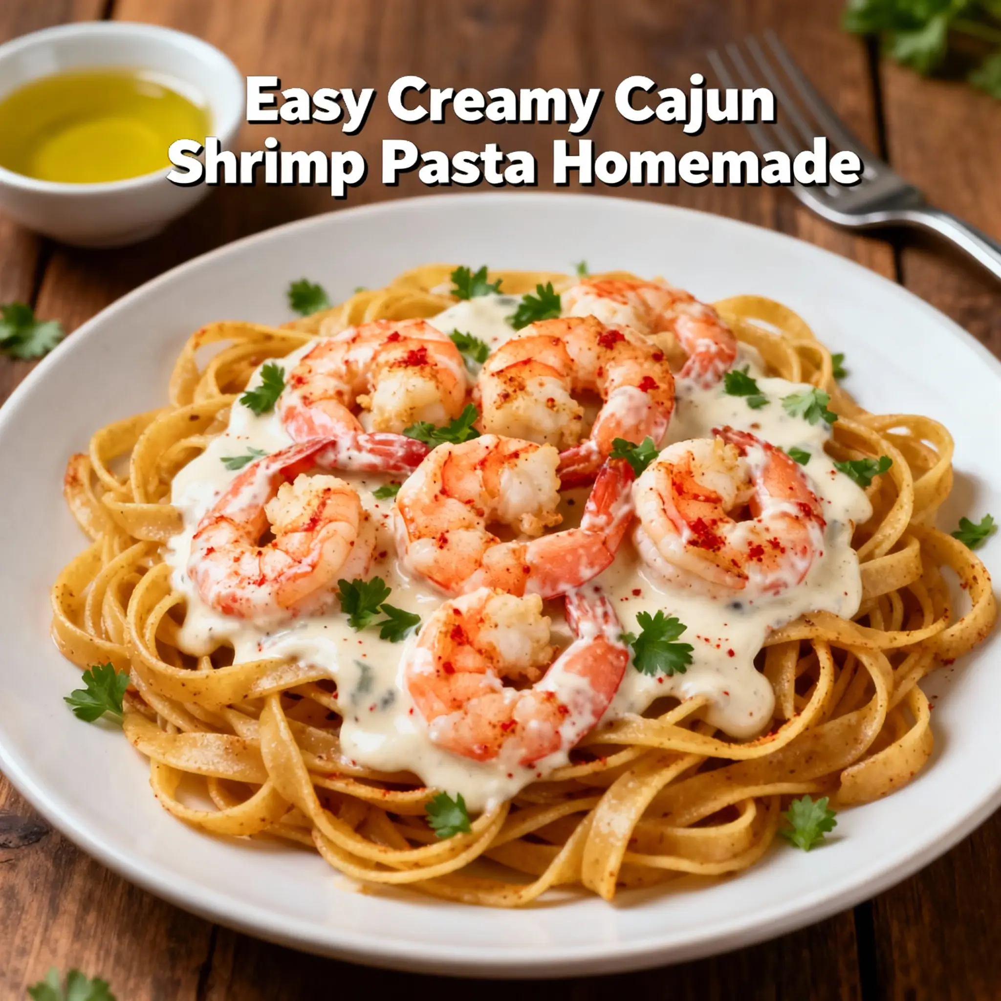 Easy Creamy Cajun Shrimp Pasta