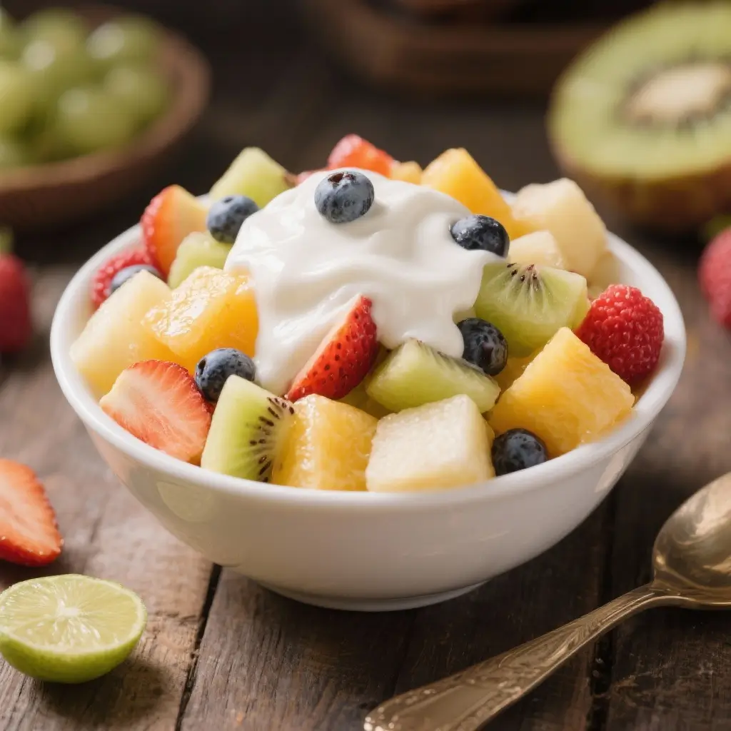 Fruit Salad with Pudding