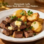 Garlic Butter Steak Bites with Crispy Potatoes