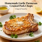 Garlic Parmesan Crusted Pork Chops