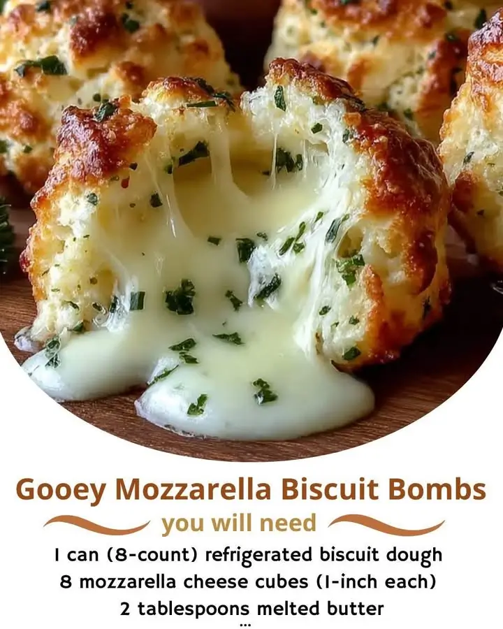 Gooey Mozzarella Biscuit Bombs