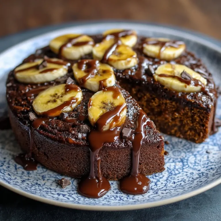Healthy Banana Chocolate Cake (Less Sugar)