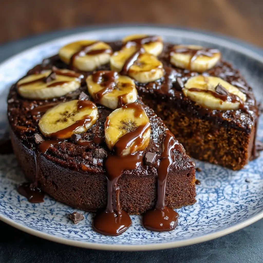 Healthy Banana Chocolate Cake (Less Sugar)