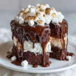 Hot Chocolate Cake with Marshmallow Frosting