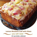 Lemon Rhubarb Loaf with Glaze