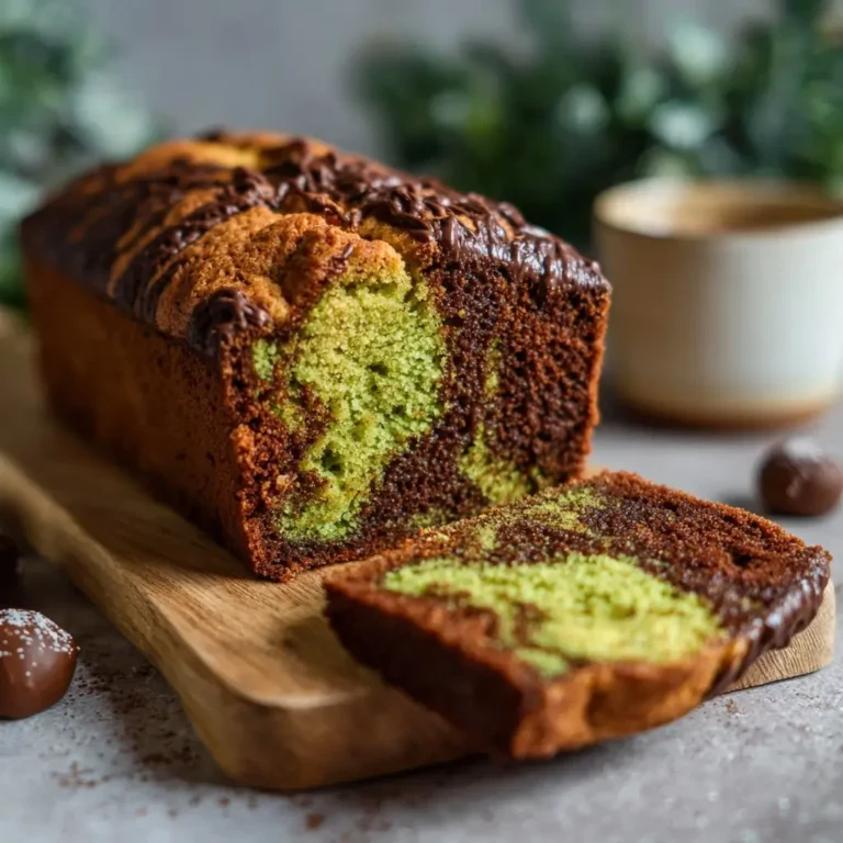 Matcha & Chocolate Marble Cake