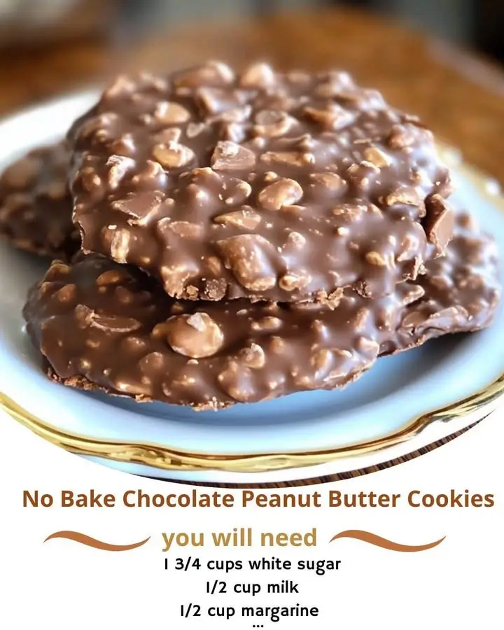 No Bake Chocolate Peanut Butter Cookies Recipe